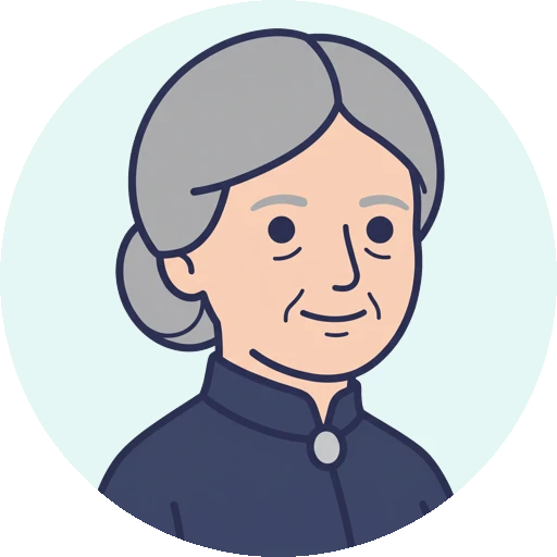Portrait illustration of Maria Montessori